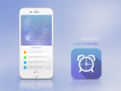 Reminder IOS app app application design ios iphone screen