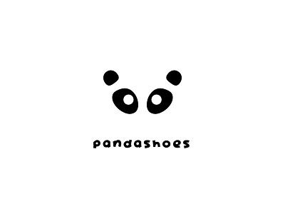 Logo design - p a n d a s h o e s branding design flat flat design graphic design logo logo design panda panda bear panda logo shoes vector