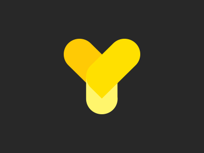 Heart Y art brand curitiba design heart logo y yellow