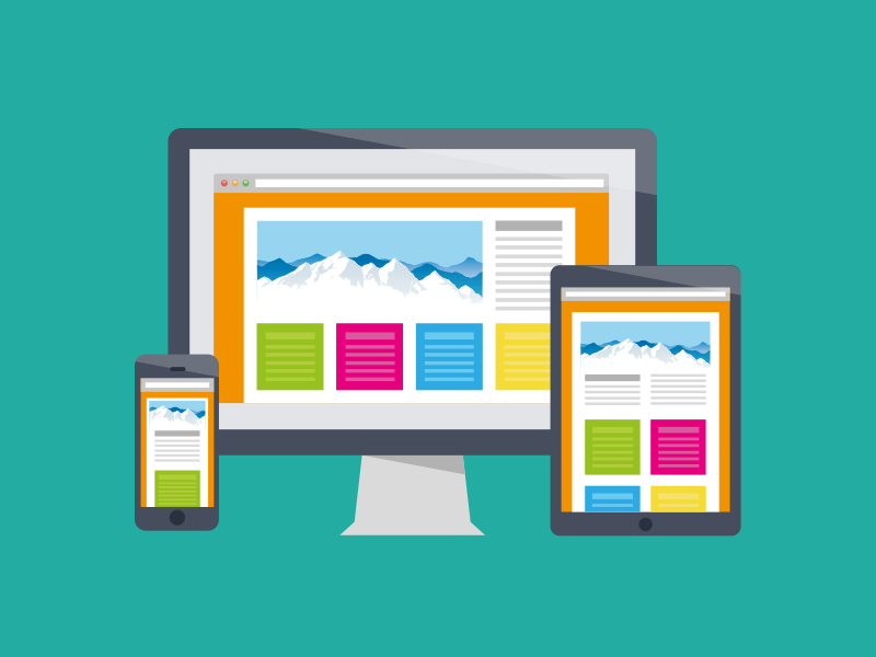 Download Responsive Web Design Vector Devices by James Bavington on Dribbble