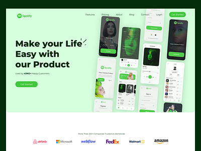 Website "Spotify" design figma