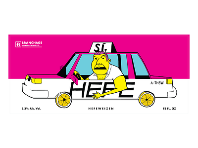 Sí, Hefe - Beer Label beer cdmx chilango label mexico taxi