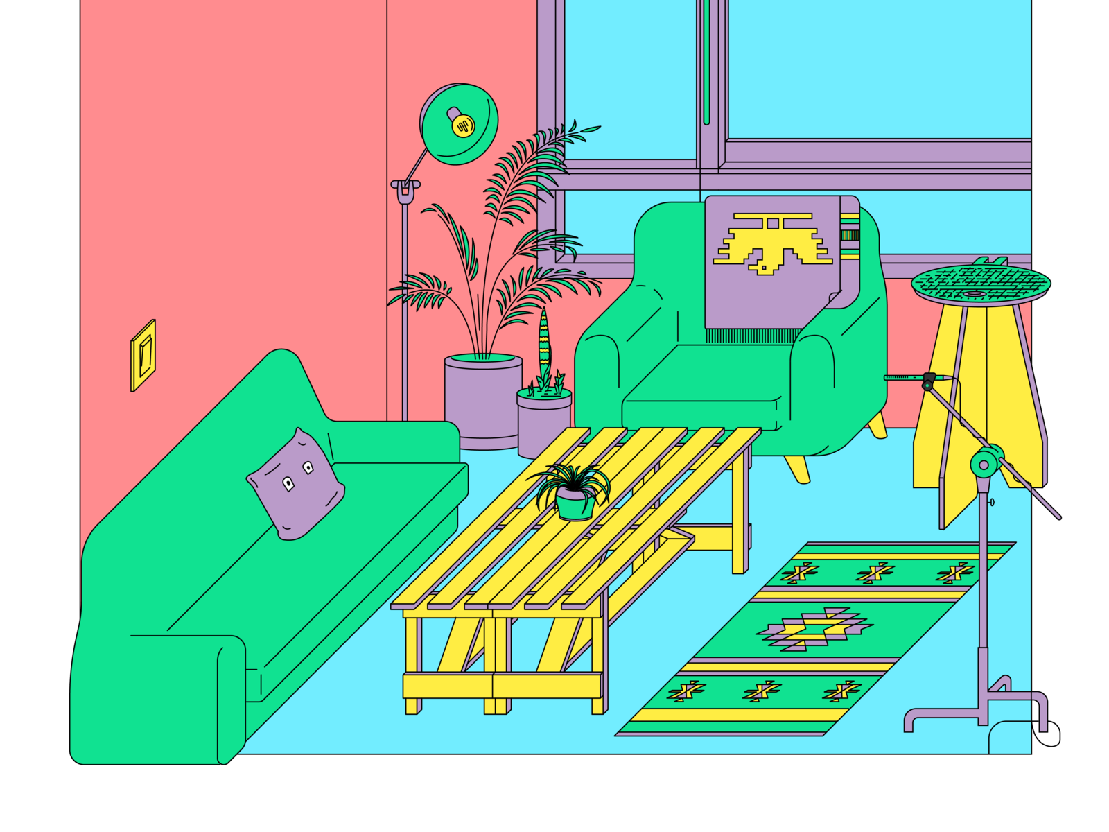 a-corner-of-my-house-by-uzi-alvarado-on-dribbble