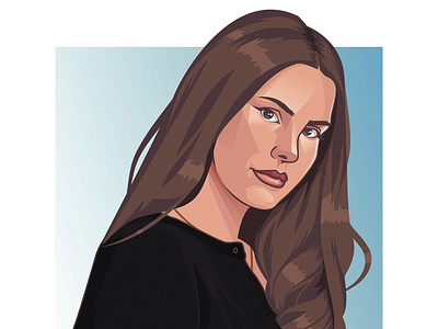 Lana Del Rey Vector Portrait