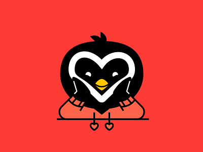 Valentine’s Day character cute day heart icon illustration kawaii love penguin valentine valentinesday vector