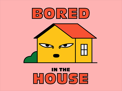 Bored in the house animation bored character design home house illustration quarantine tired yawn