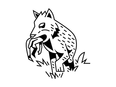In bocca al lupo - a bocca good icon illustration italy line luck lupo mouth person wip wolf