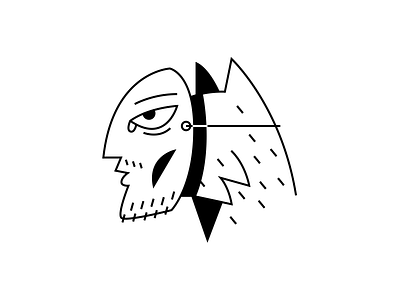 human mask character design human icon illustration line lineart lines mask shadow vector wolf