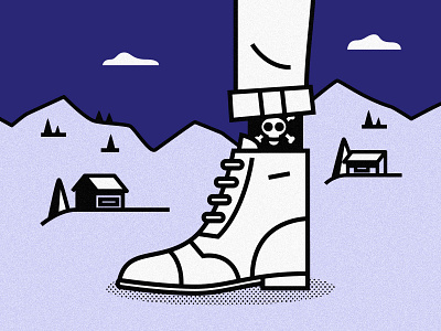 Pirate boots boots cabin character explore illustration man men mountain person pirate snow socks vector walk winter