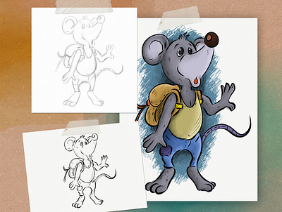 Aventure Mouse animal art charachter design children book childrens book illustration concept digital painting drawing illustration illustrator ipadpro mouse
