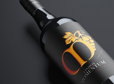 Momentum Wine Label bottle label brand design brand identity branding design designer label design label packaging logo logo design logotype wine label