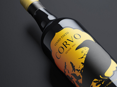 Corvo wine label brand design brand identity branding design logo logotype wine wine bottle wine label winery