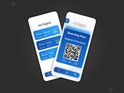 Boarding Pass 024 app boarding dailyui design figma flight pass tickets travel ui ux