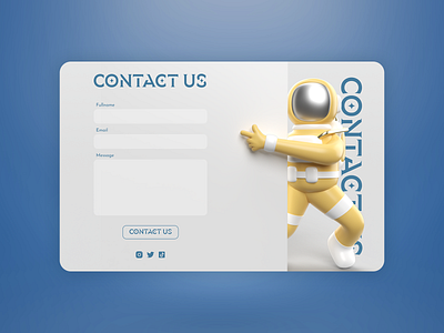 Contact Us Form 028 app astronaut contact dailyui design figma form message space ui ux