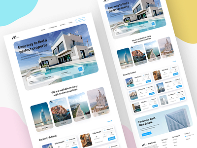 Real Estate Landingpage - UI Design 😀 agency apartament building clean design design agency house landing page landing page design landingpage real estate agency real estate ui realestate rent ui ui design ux web webdesign website