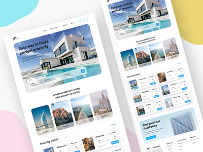 Real Estate Landingpage - UI Design 😀
