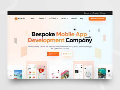 Mobile App Development Company Landing Page UI Design 🤩