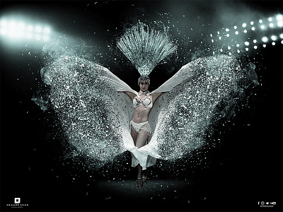 White Magic art design magic magical poster sexy showgirls stunning white