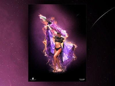 Purple Magic art design magic magical poster purple sexy showgirls stunning