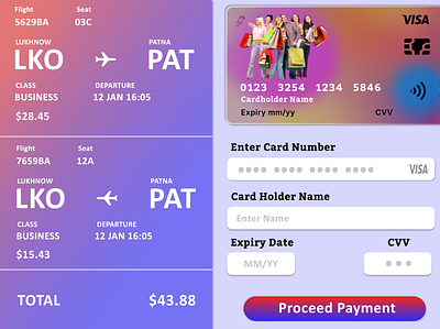 Credit card checkout UI ui