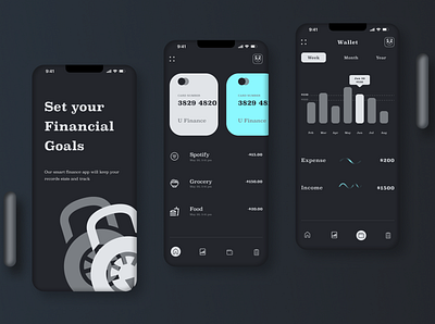 U Finance mobile app app branding design logo ui