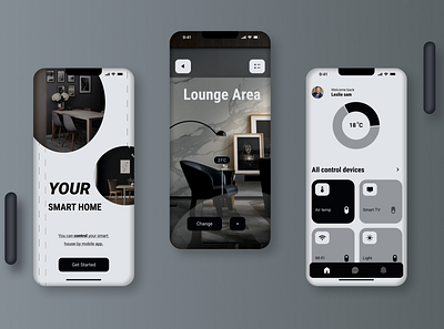 Smart home App app branding design ui website