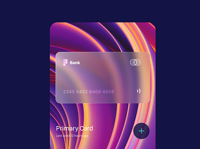 Credit Card using Glassmorphism credit credit card design glassmorphism product design ui ux ux design