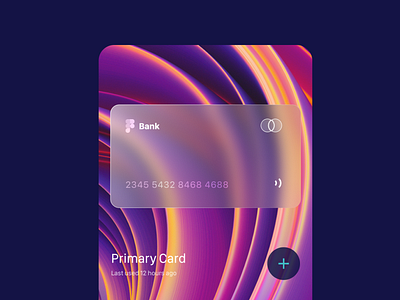 Credit Card using Glassmorphism