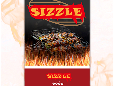 Sizzle restaurant app branding design food graphic design illustration logo typography ui ux vector
