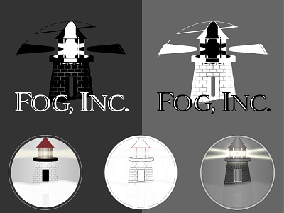 Fog, Inc branding daily logo challenge graphic design illustration illustrator lighthouse logo photoshop