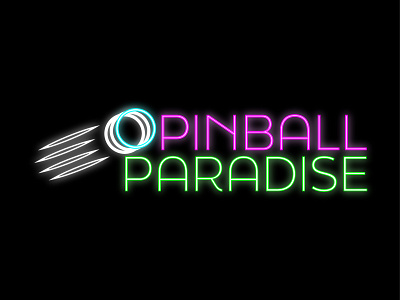 Pinball Paradise arcade branding daily logo challenge graphic design logo neon sign