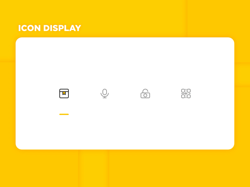 ICON Display dynamic effect icon ui ux