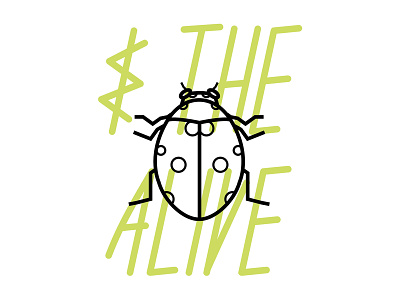 The Alive ag agriculture alive beneficial bug good graphic design illustration insect logo mark type typography vector