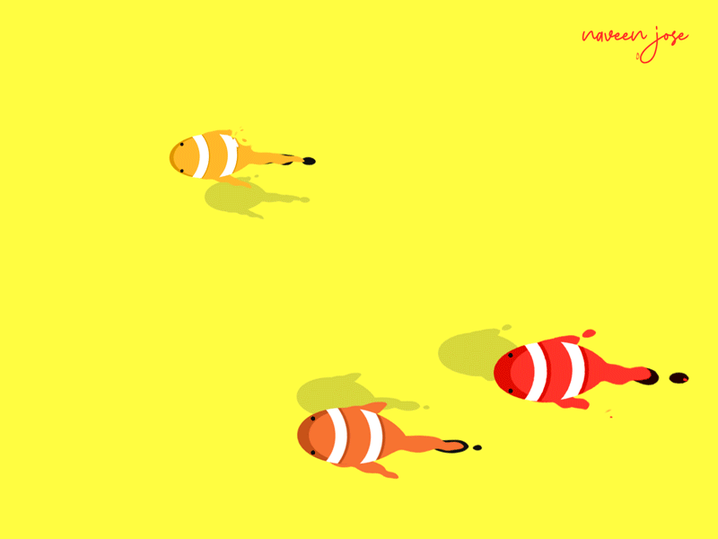 Need For Speed: Fish Pursuit! animation clown cute fish gif gradient motion motiondesign pet water