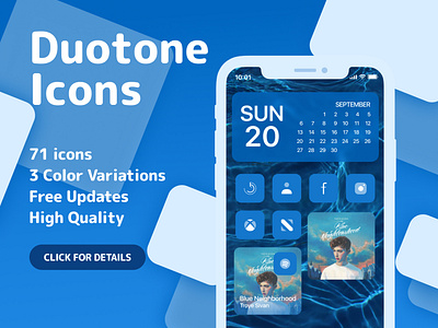 Duotone Icons for iOS14 - Blue