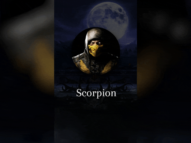 Adobe XD Animation - Mortal Kombat X adobe xd animation mortal kombat x scorpion