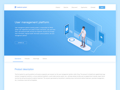 medical system Website business enterprise illustration isometric platform system user website