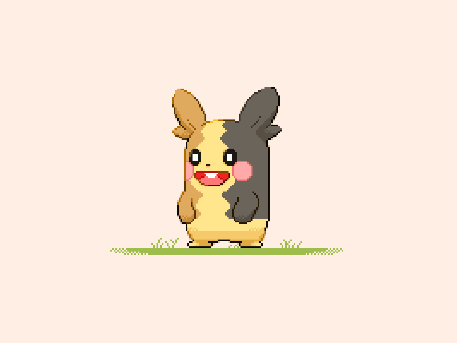 Morpeko anima animation illustration painting pixel