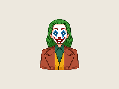 Joker character illustration pixel pixelart