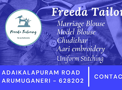 A Tailor shop - Banner banner banner design graphic design logo shop banner tailoring ui design