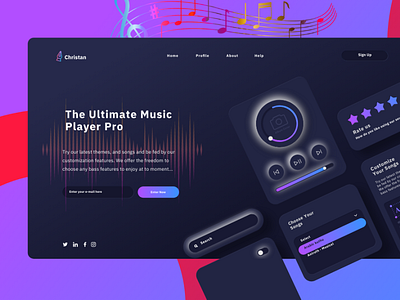 Ultimate Music Player Pro app design design graphic design music player ui design ui ux web design