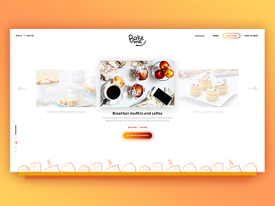 Cake Lover bake cake food foodaholic form orange single page yellow