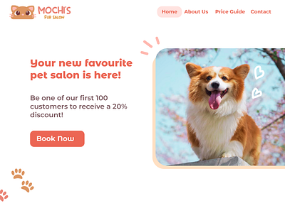 Pet Salon Homepage UI 🐾