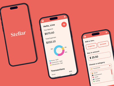 Stellar | Budgeting App UI budget finance mobile app ui uiux user interface
