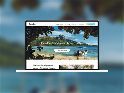 Sundive Resort | Homepage UI Practice diving holiday homepage landing page resort resort website travel ui uidesign website