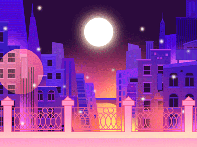 Colorful Night animation colorful gif illustration night