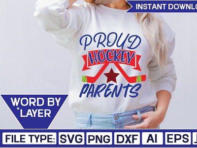 Proud Hockey parents Svg Cut File