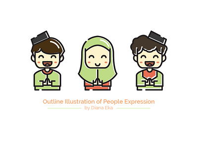 Greeting Illustration character greeting card icons illustration mascot outline people