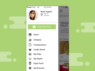 A Navigation Bar flat icons green hamburger icons interface ios mobile app navigation ui ui design user interface ux
