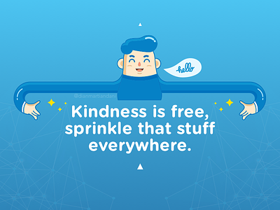 Kindness Illustration characters design flat design quote human illustration mascot people